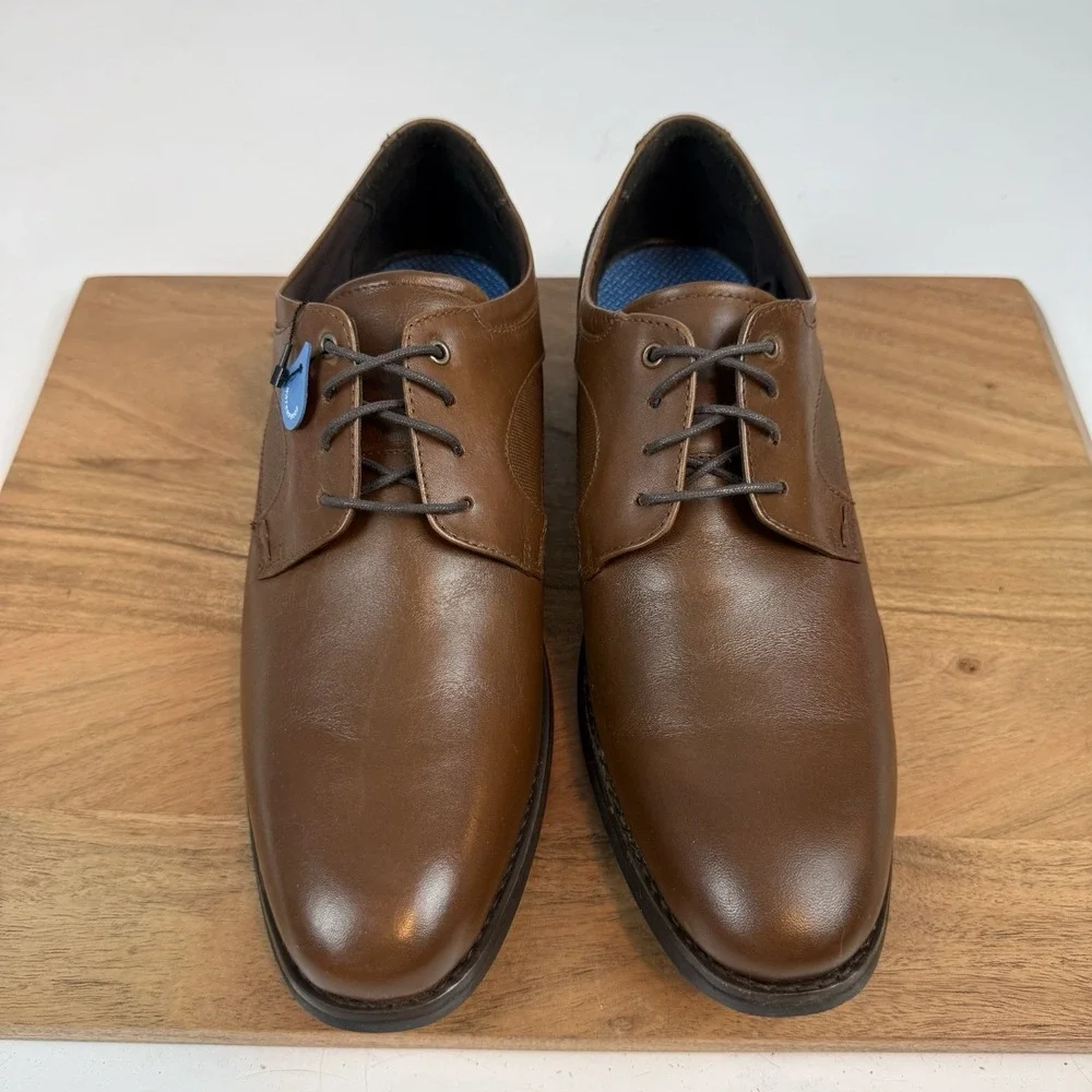New Mens Johnston & Murphy Holcomb Waterproof Plain Toe Leather Oxfords Sz 10‎ D